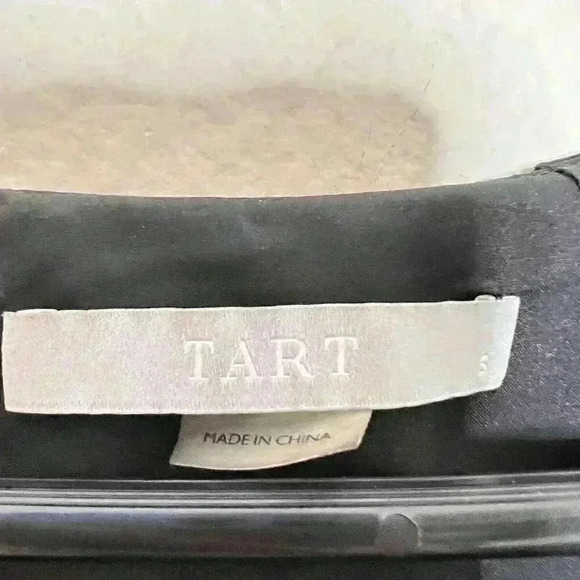 Tart Navy Blue Black White Shift Dress Size Small Abstract Work Dress - Picture 5 of 7